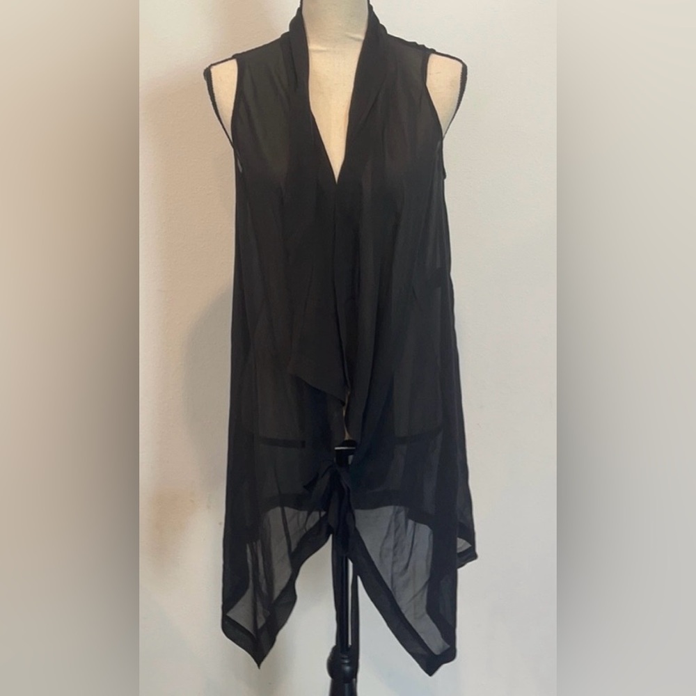 NWT Ann Demeulemeester asymetric gathered silk chiffon mini dress
